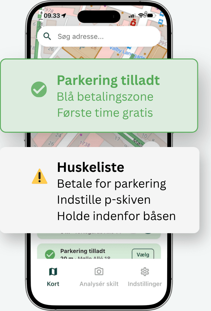 PARGO viser parkeringsregler på kortet